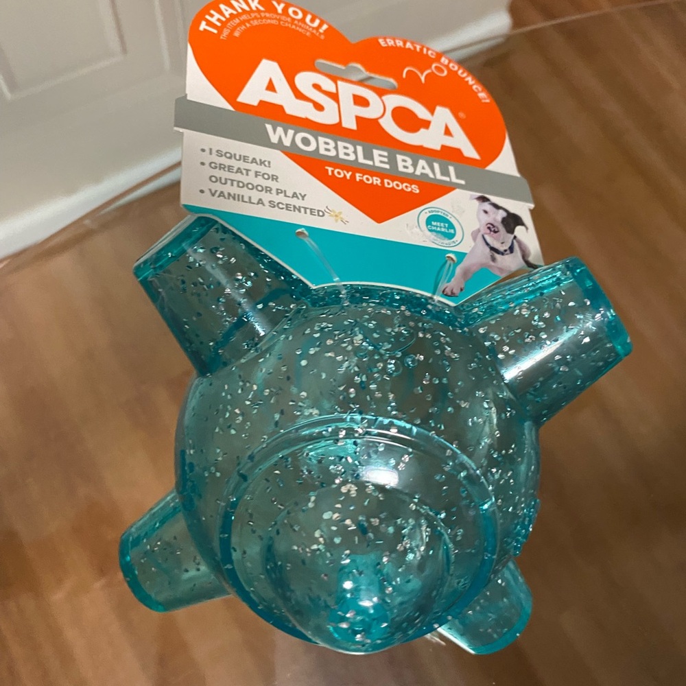 - - ASPCA Wobble Ball Wabble Ball Crazy Erratic Bounce Vanilla Scented - Picture 4 of 7